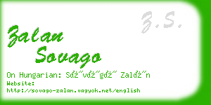 zalan sovago business card